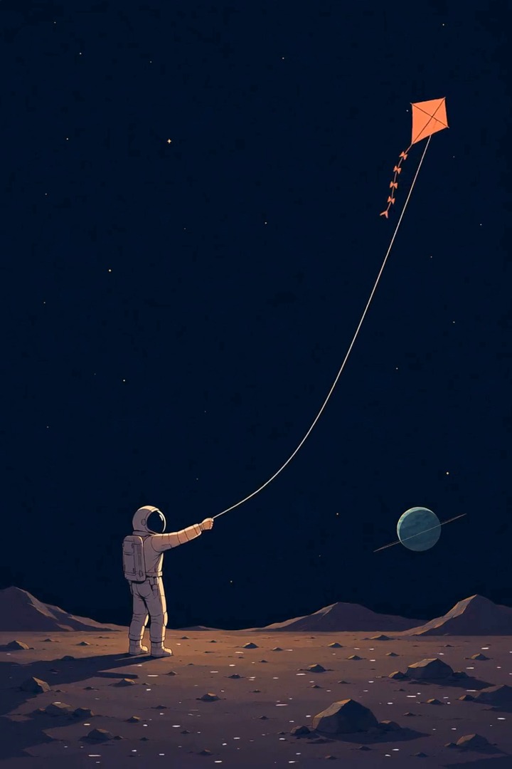 插画素材 - ai产生的 /  复古的未来主义 /  宇航员动画 /  科幻氛围 /  宇宙孤独 /  梦幻般的太空艺术 /  未来派内饰 /  科幻电影 /  沉思的宇航员 /  环境动画 /  超现实未来主义 /  孤独的宇航员 /  