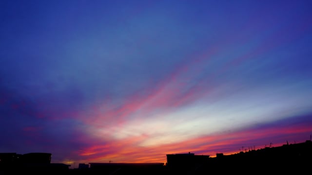晚霞素材 - 日落 /  延时 /  晚霞 /  火烧云