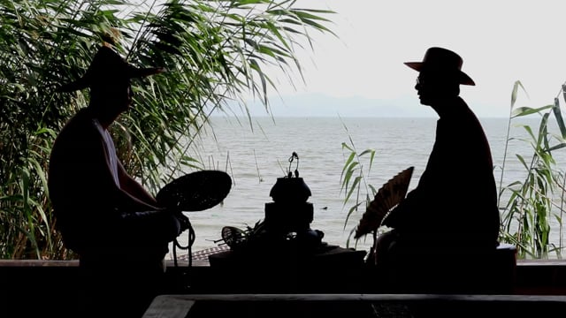 楼宇素材 - 男子 /  侧影 /  茶 /  岸边 /  华人庙宇 /  背景 /  传统文化 /  茶文化 /  佛系 /  和尚 /  居士 /  聊天 /  冥想 /  扇子 /  对坐 /  美丽的壁纸 /  中国风格 /  精舍