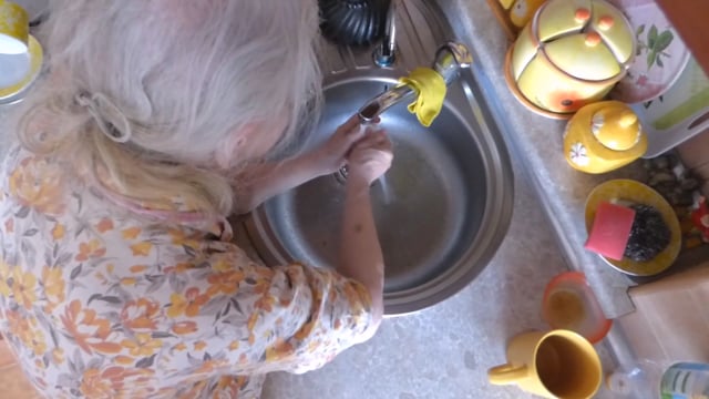 餐具素材 - 从上面看 /  祖母 /  养老金领取者 /  老人 /  洗碗 /  杯子 /  勺子 /  叉 /  餐具 /  沈 /  厨房 /  清洁剂